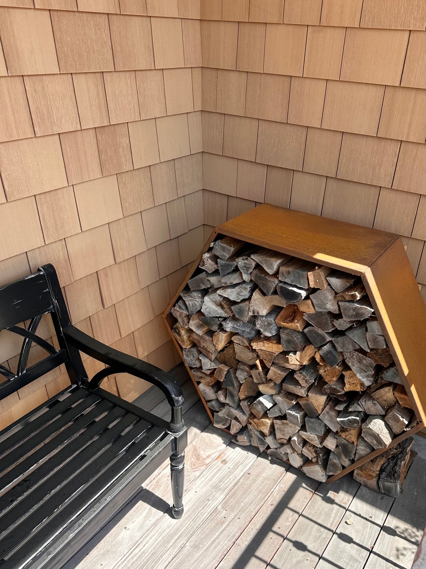 Hollow Hexagon Wood Storage