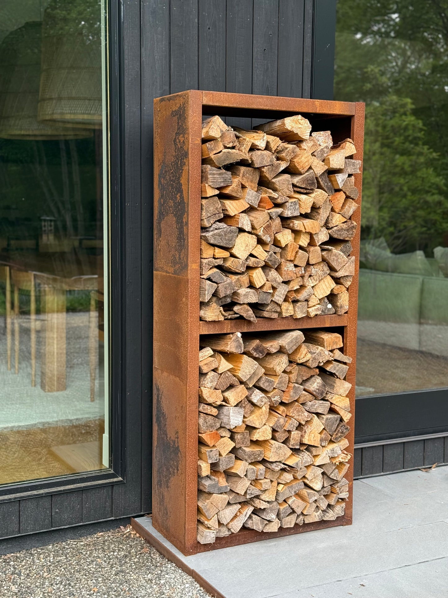 Rectangular Double Wood Storage