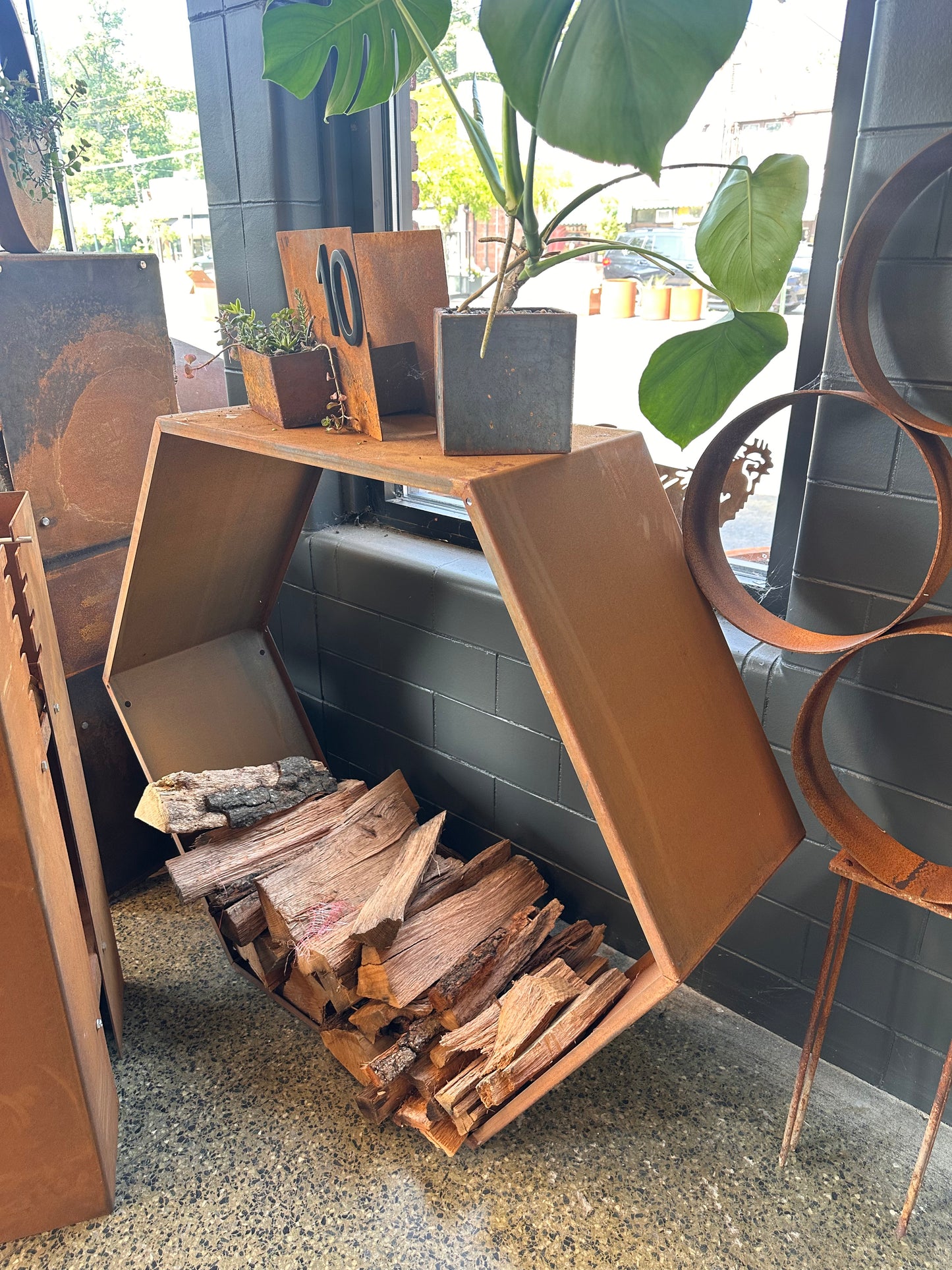 Hollow Hexagon Wood Storage
