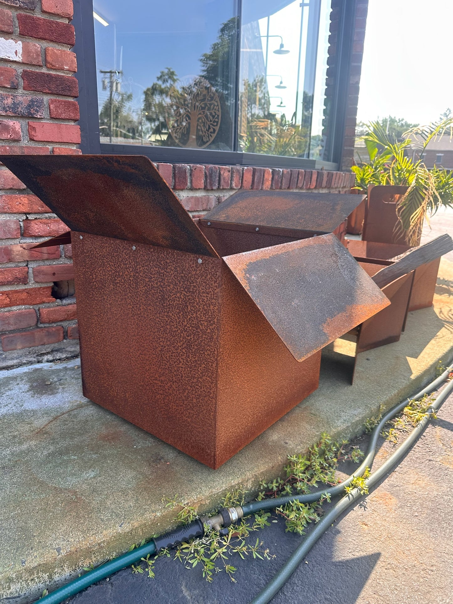Corten steel Box style Square Planter