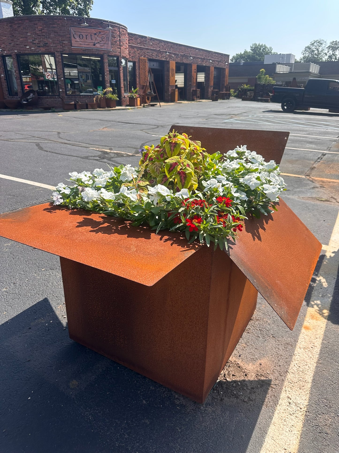 Corten steel Box style Square Planter
