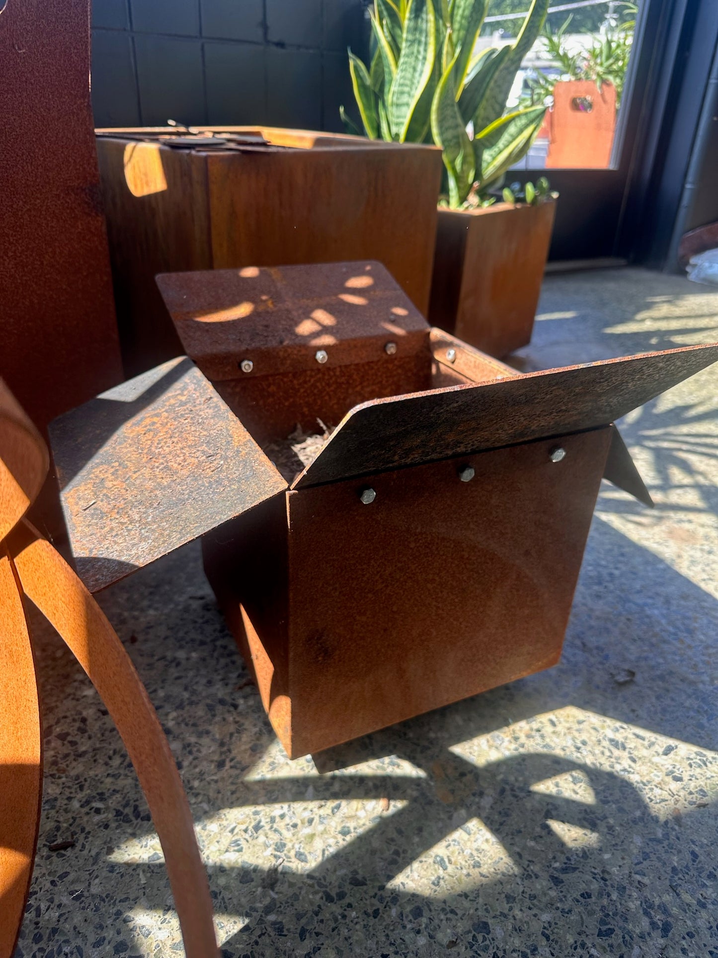Corten steel Box style Square Planter