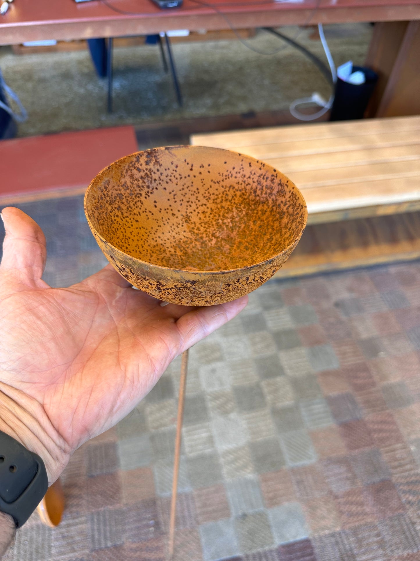 Corten Steel Garden Rain Cup Bowls