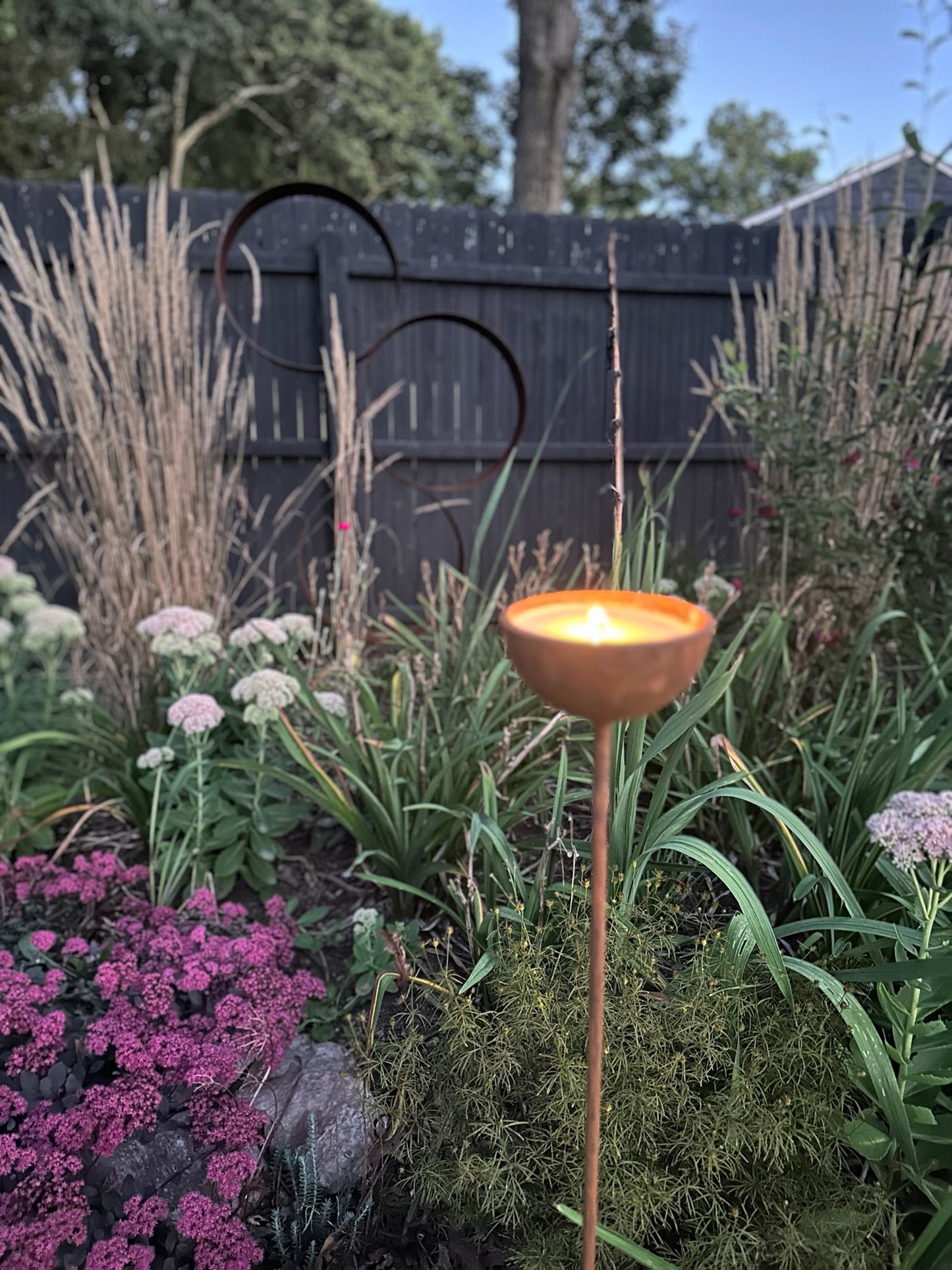 Corten Steel Garden Rain Cup Bowls