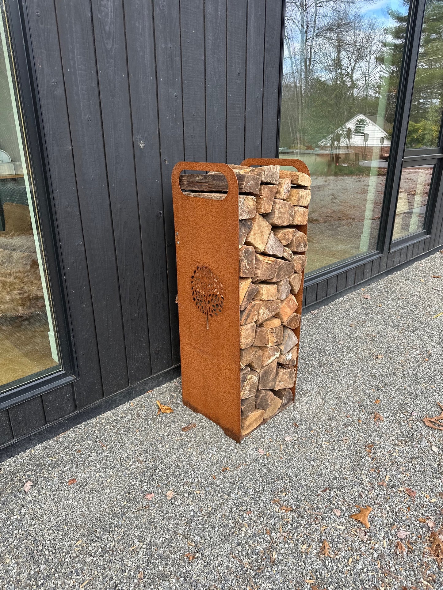 Oak Tree Fire Wood Holder
