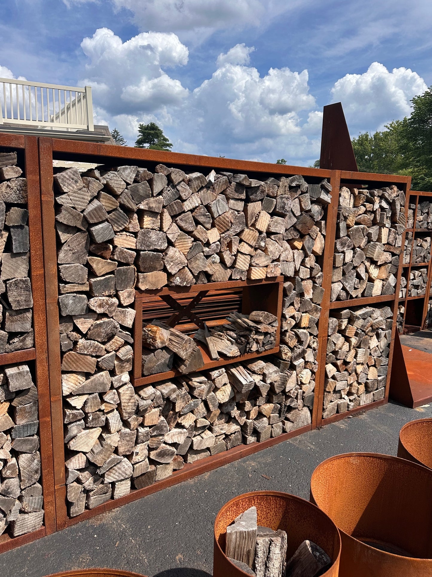 Hollow Wood Storage Wall