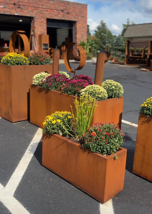 Rectangular Corten Planter