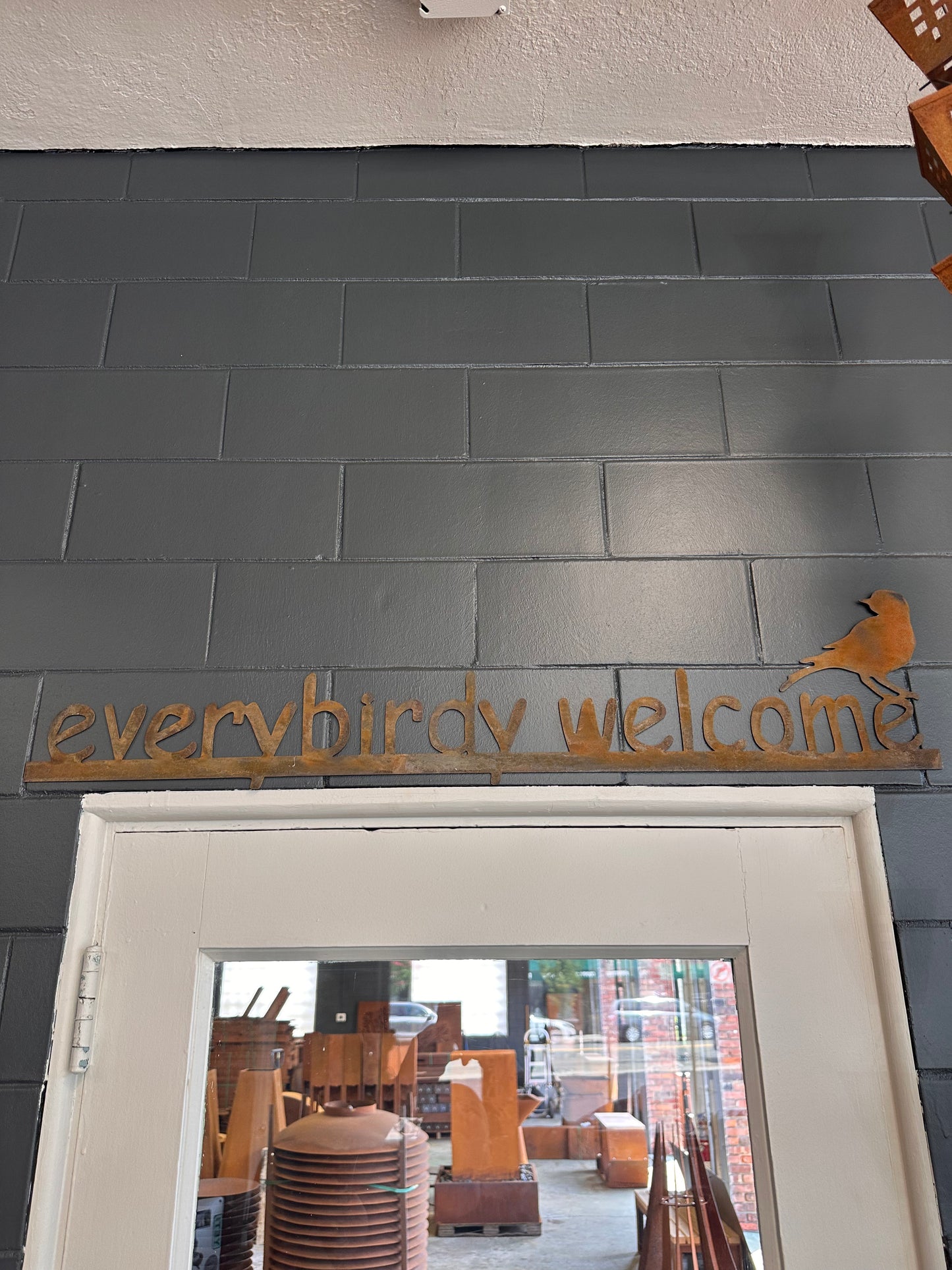 "Everybirdy Welcome" Sign