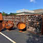 Cubed Wood Storage Wall