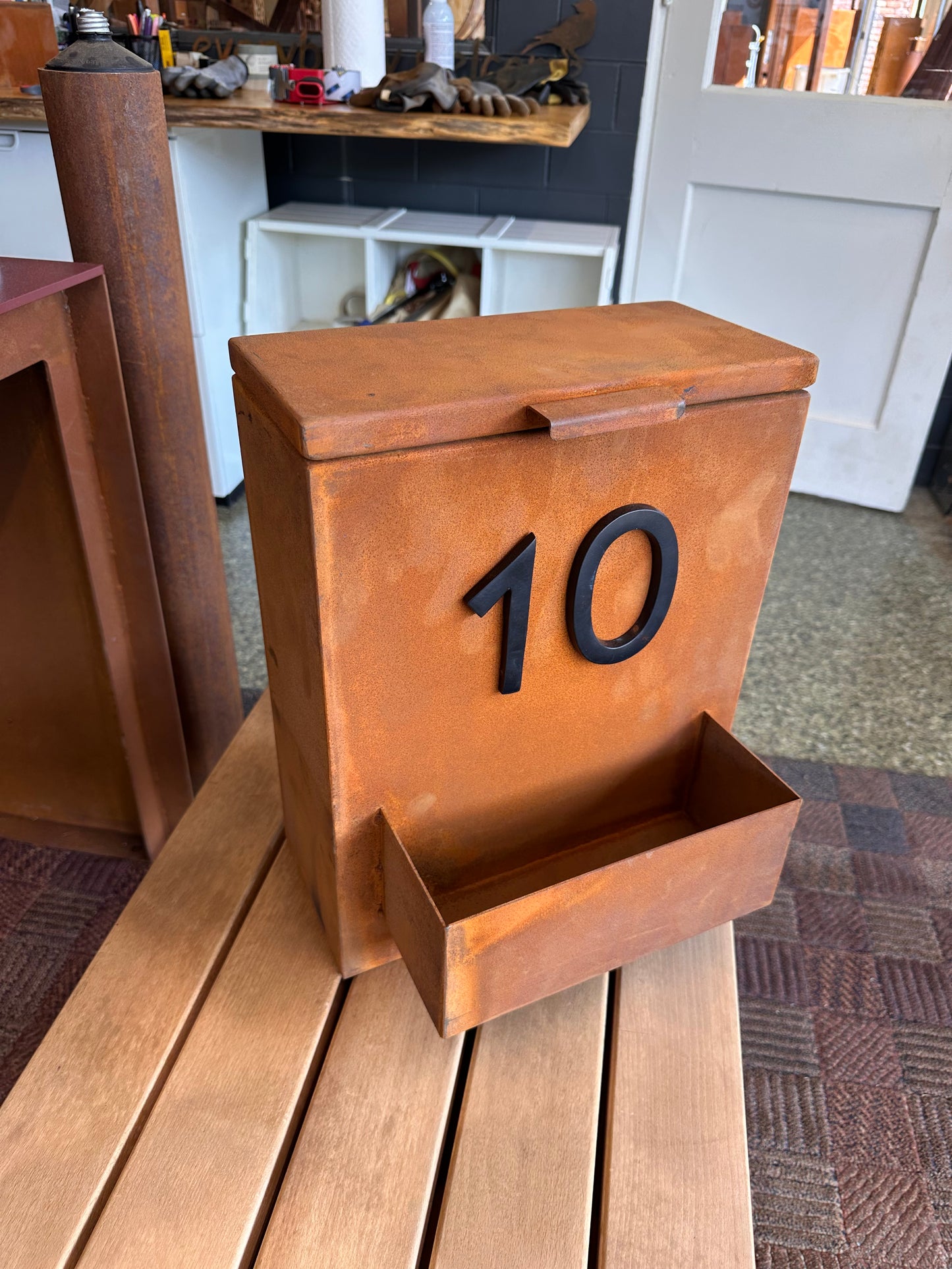 Wall Hung Mailbox with Planter