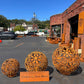 Corten Steel Lawn Ball Art Sculpture
