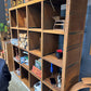 Cubed Wood Storage Wall