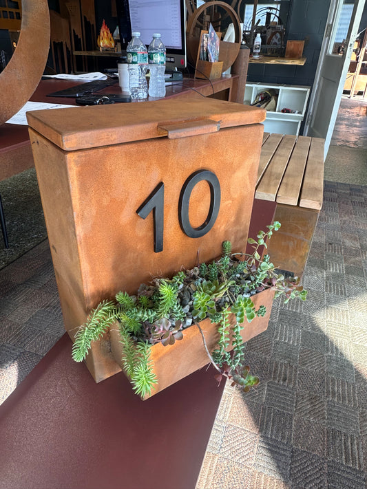 Wall Hung Mailbox with Planter