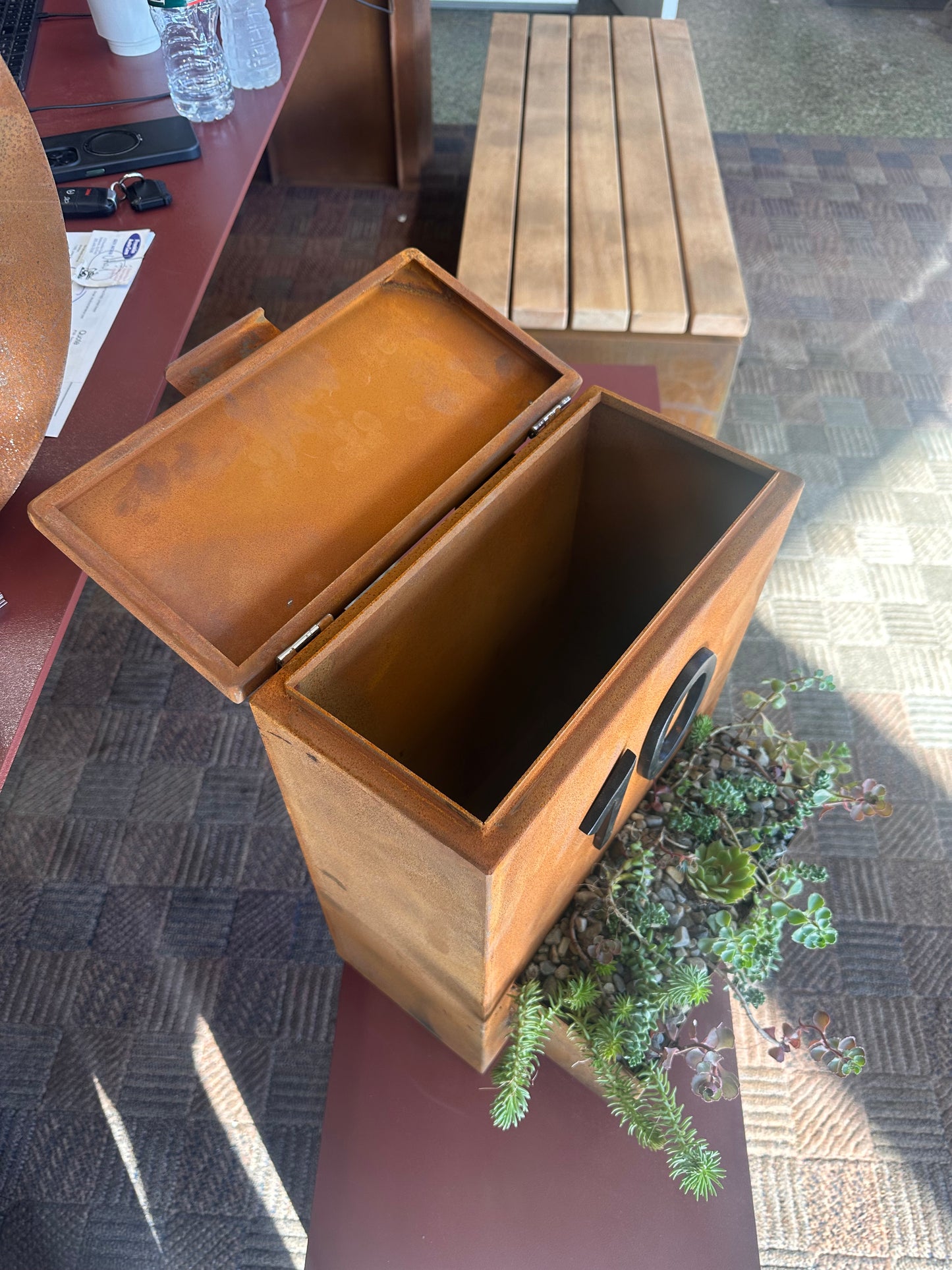 Wall Hung Mailbox with Planter