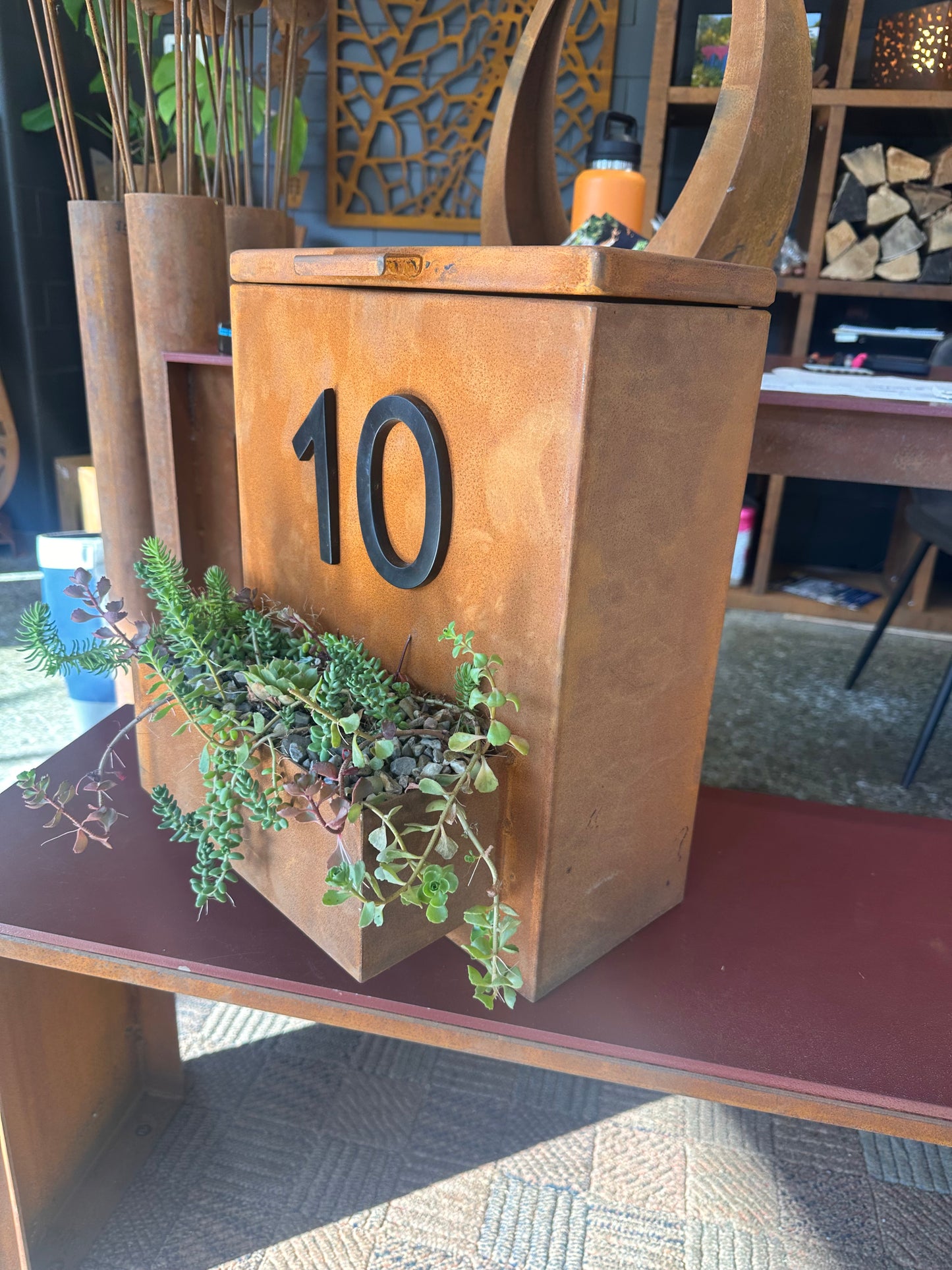 Wall Hung Mailbox with Planter