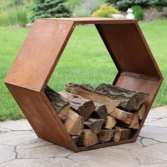 Hollow Hexagon Wood Storage