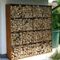 Cubed Wood Storage Wall