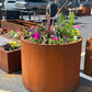 Round Corten Planter
