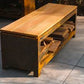 Corten Wood Storage Bench