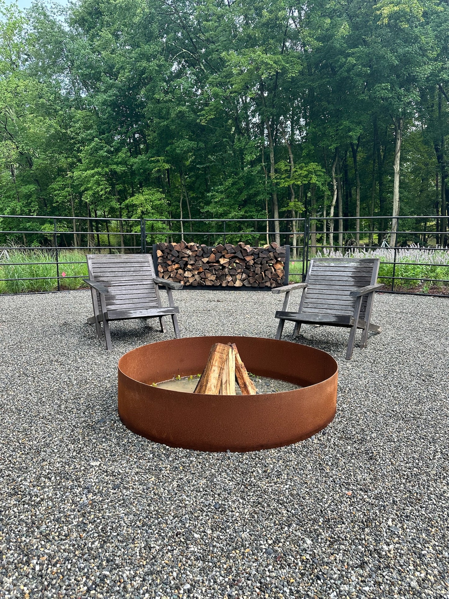 Circular Corten Steel Fire pit Ring BonFire
