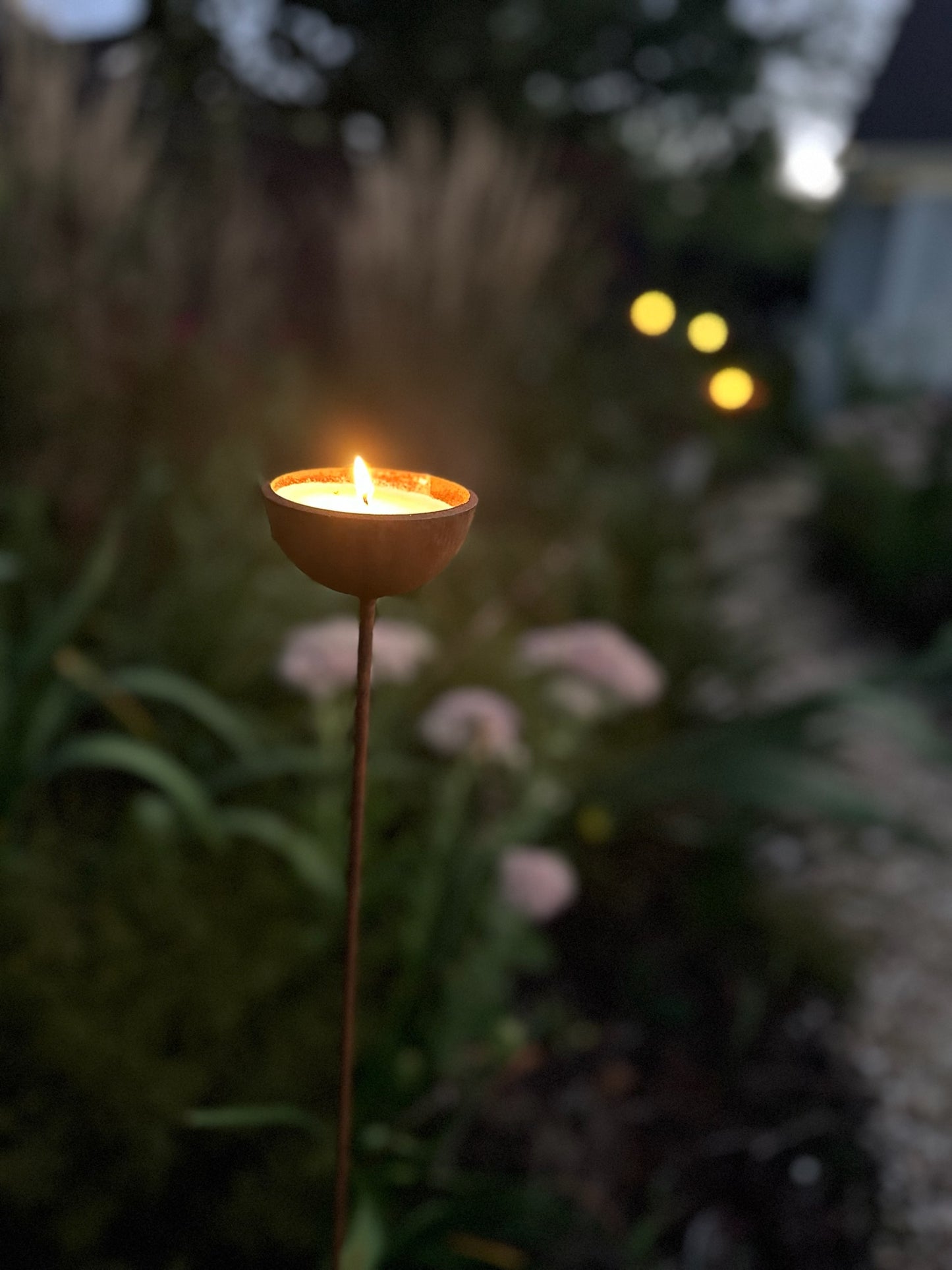Corten Steel Garden Rain Cup Bowls