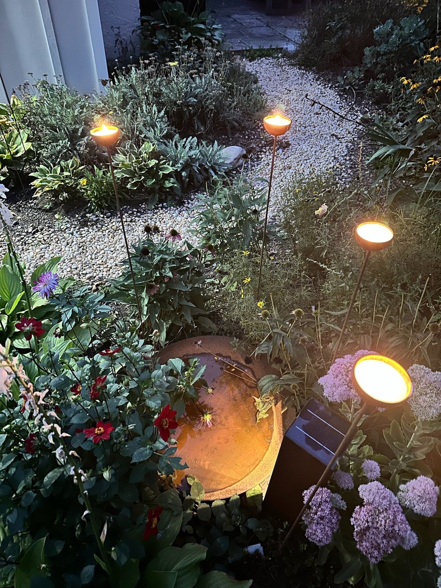 Corten Steel Garden Rain Cup Bowls