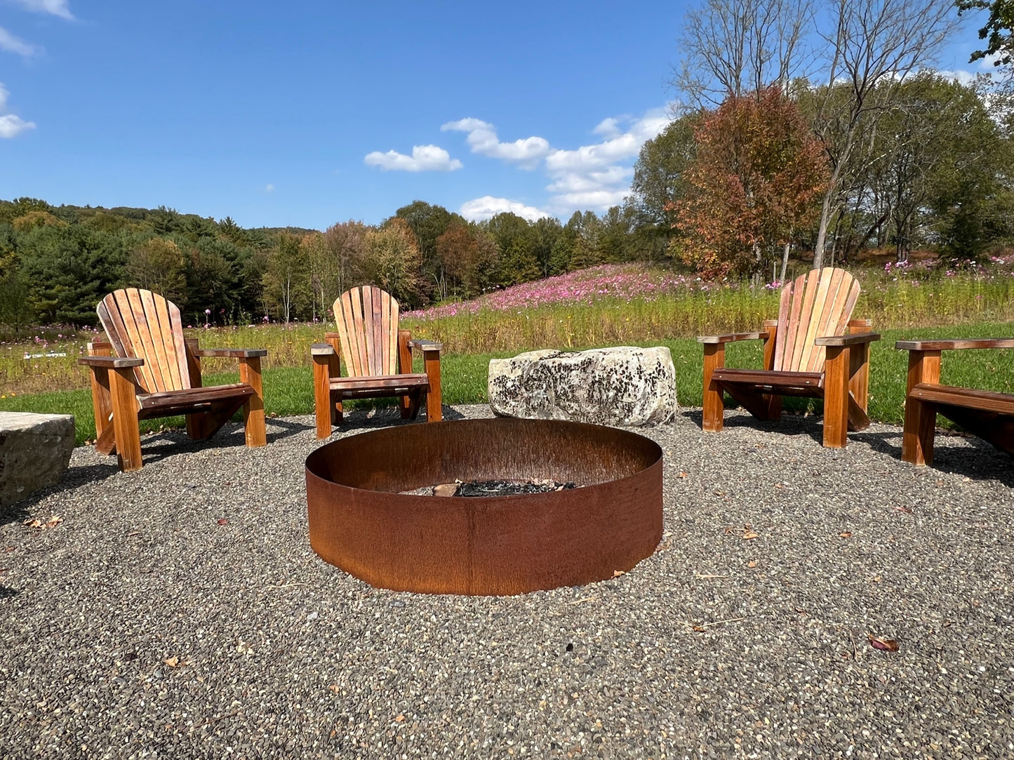 Circular Corten Steel Fire pit Ring BonFire