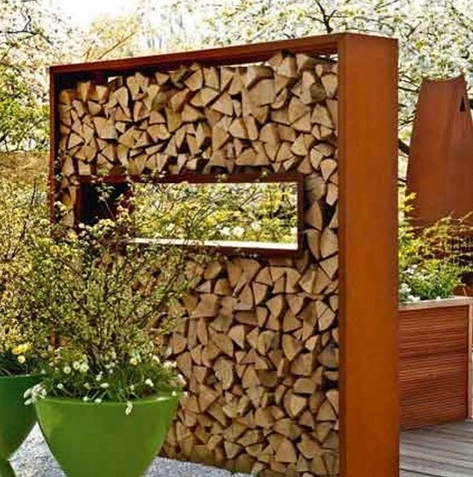 Hollow Wood Storage Wall