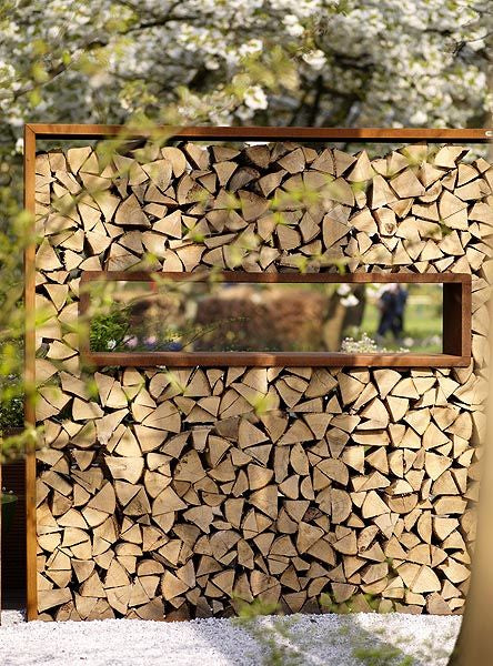 Hollow Wood Storage Wall