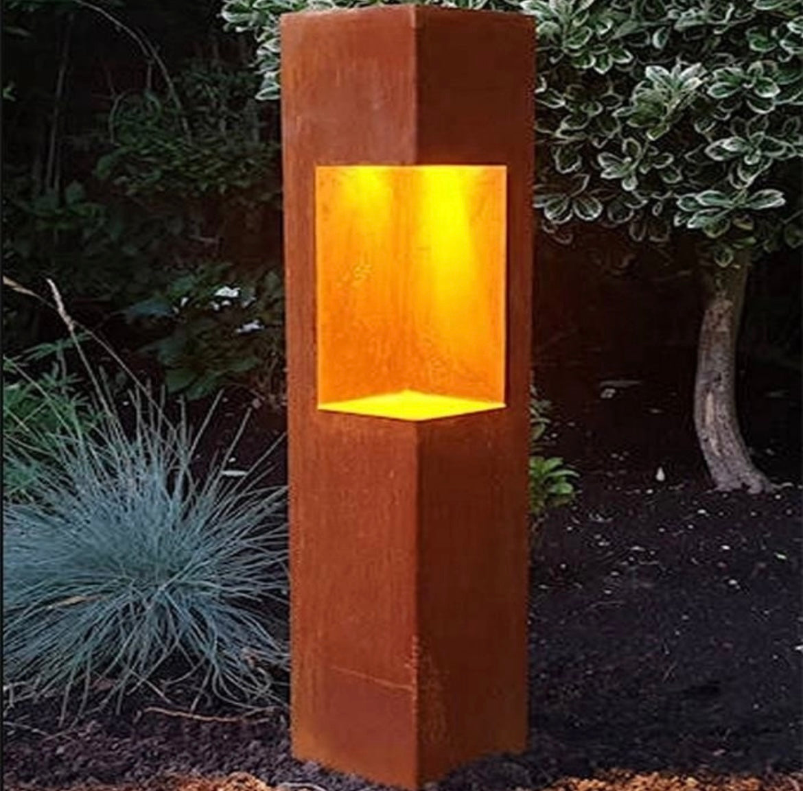 Cut Out Corten Light Box