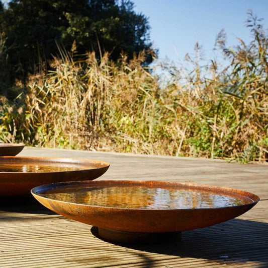 Thin Corten Water Bowl