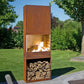 Tall Corten Grilling Station