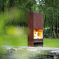 Tall Corten Grilling Station