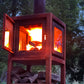 Glass Door Fireplace