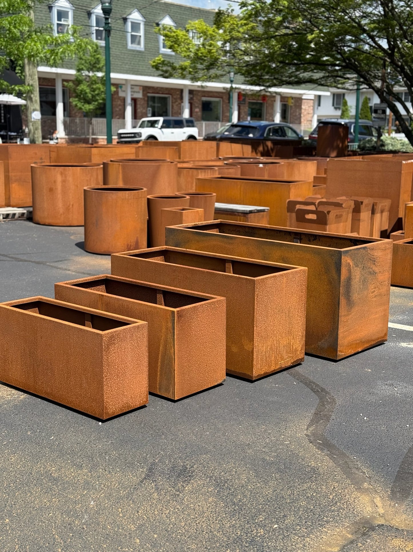 Rectangular Corten Planter