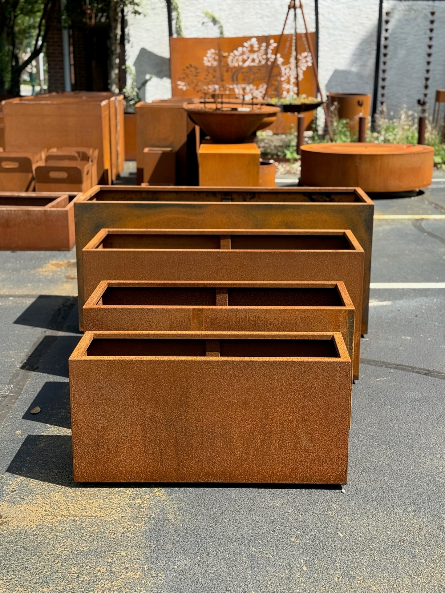 Rectangular Corten Planter