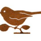 Corten Bird On Branch