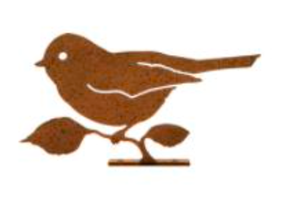 Corten Bird On Branch