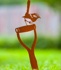 Corten Bird & Shovel