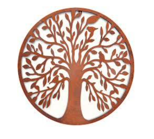 Corten Tree Decor Sign