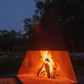 Asymmetrical Corner Fireplace