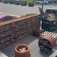 Cubed Wood Storage Wall